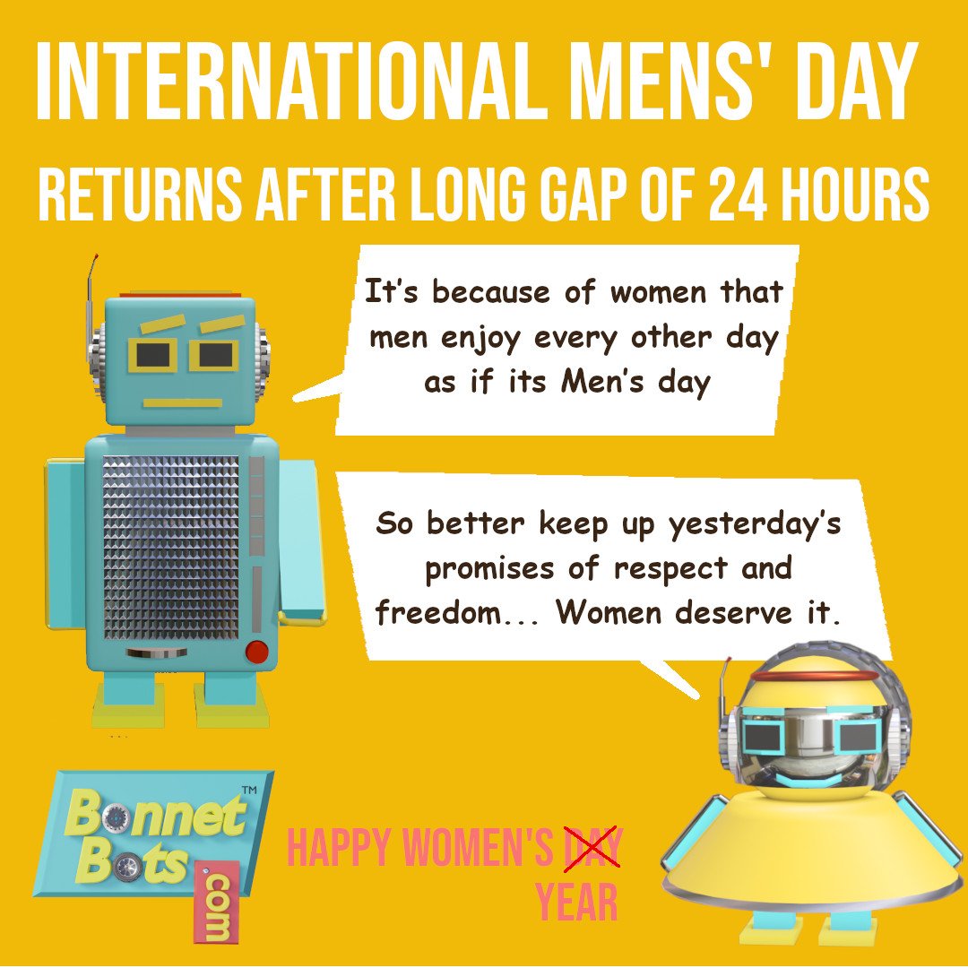 Bonnet Bots Funny Memes- Mens' Day