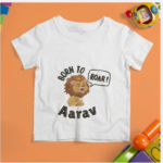 Born to Roar Embroidery Tshirt for kids