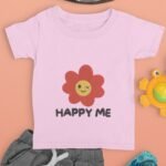 Smiley Flower Embroidery Tshirt for kids