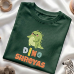 Dino Embroidery custom name tshirt