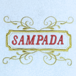 Towel Art Embroidery Red Font custom name - Image 2