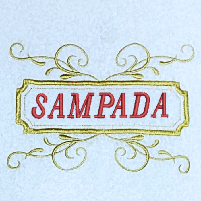 Towel Art Embroidery Red Font custom name - Image 2