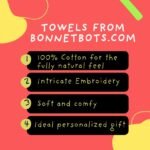 Towel Art Embroidery Blue Font custom name - Image 4