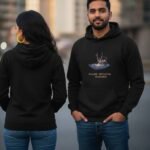 Embroidered Unisex Hooded Sweatshirt - Drinking Deer - Image 4