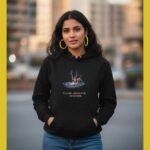 Embroidered Unisex Hooded Sweatshirt - Drinking Deer - Image 2