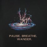 Embroidered Unisex Hooded Sweatshirt - Drinking Deer - Image 3