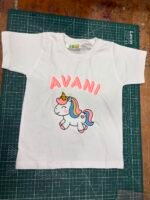 Unicorn Embroidery custom name tshirt - Image 3