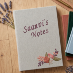 Custom name and Floral Embroidery Diary