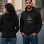 Embroidered Unisex Hooded Sweatshirt – Drinking Deer - Image 3