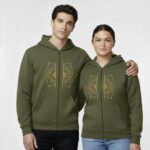 Zippered Hoodie with Embroidery – Mandala