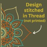 Zippered Hoodie with Embroidery – Mandala - Image 3