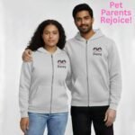 Zippered Hoodie with Embroidery – Custom Pet Name Paws - Image 3