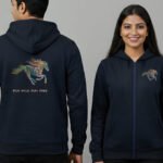 Zippered Hoodie with Embroidery – Neo Horse