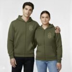 Zippered Hoodie with Embroidery – Custom Initials MN - Image 3