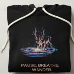 Embroidered Unisex Hooded Sweatshirt – Drinking Deer