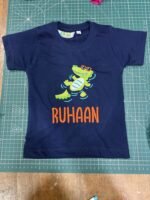 Crocodile Embroidery with custom Name Tshirt for kids - Image 4